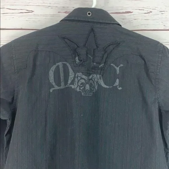 Micros Clothing Co. Boys Black Button Down long sleeve embroidered Shirt - Picture 3 of 8